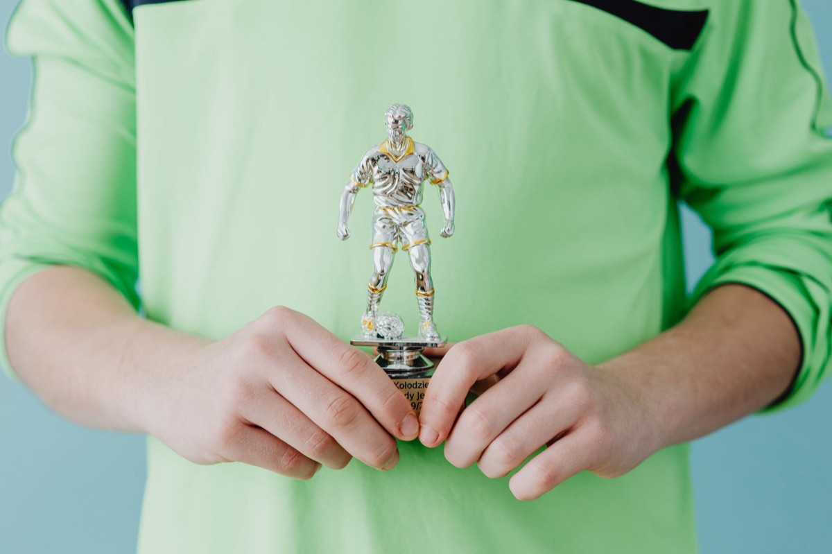 PFA award sculpture in museum display