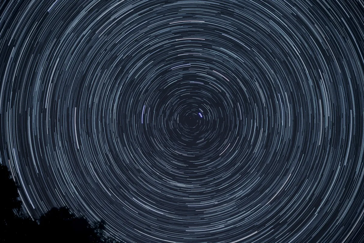 star trails, night, stars, rotation, starry sky, dark, light streaks, motion, nature, night sky, pattern, round, sky, space, long exposure