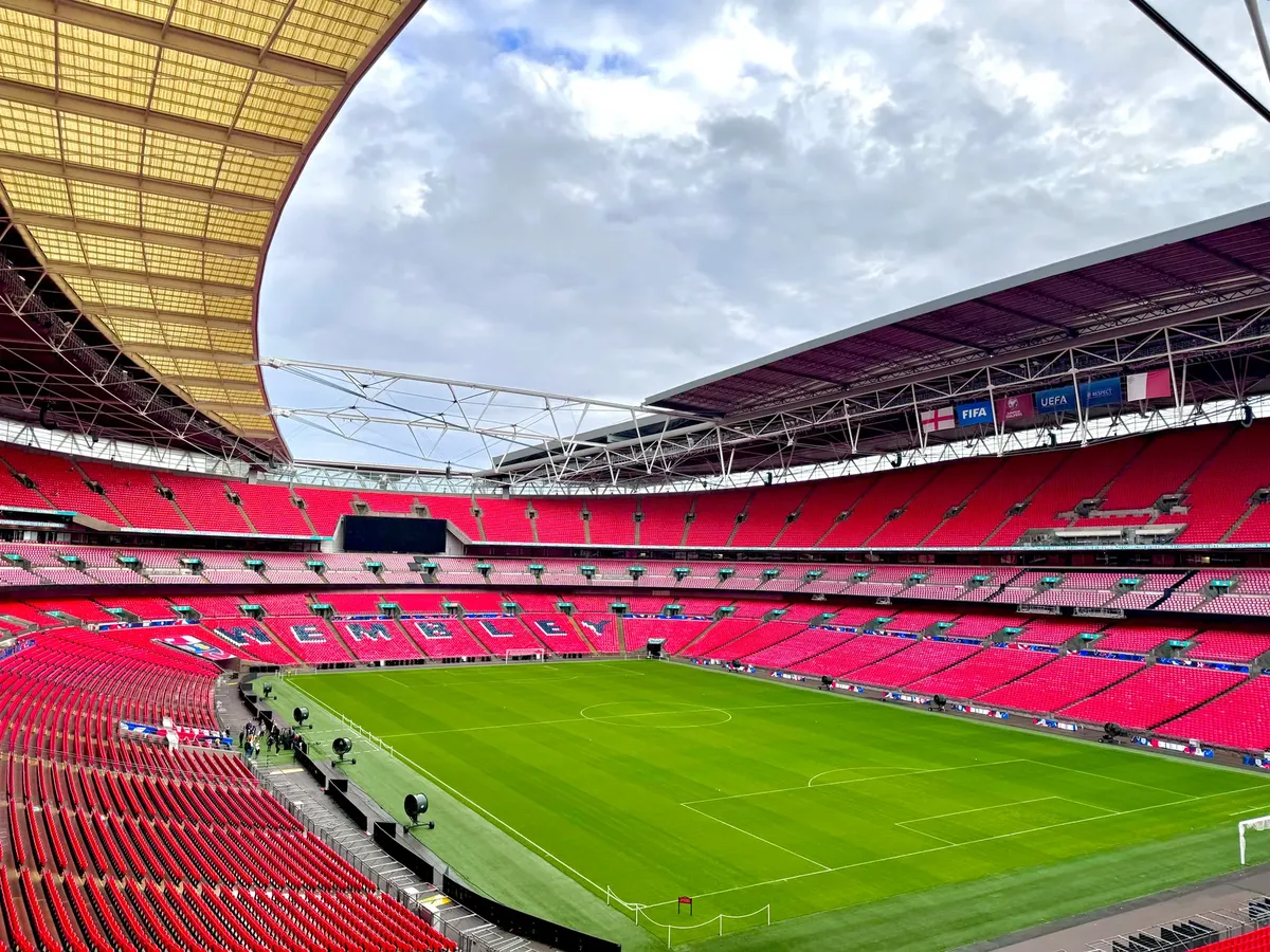 Discover the architectural marvel of Wembley Stadium in London, a premier sports venue.
